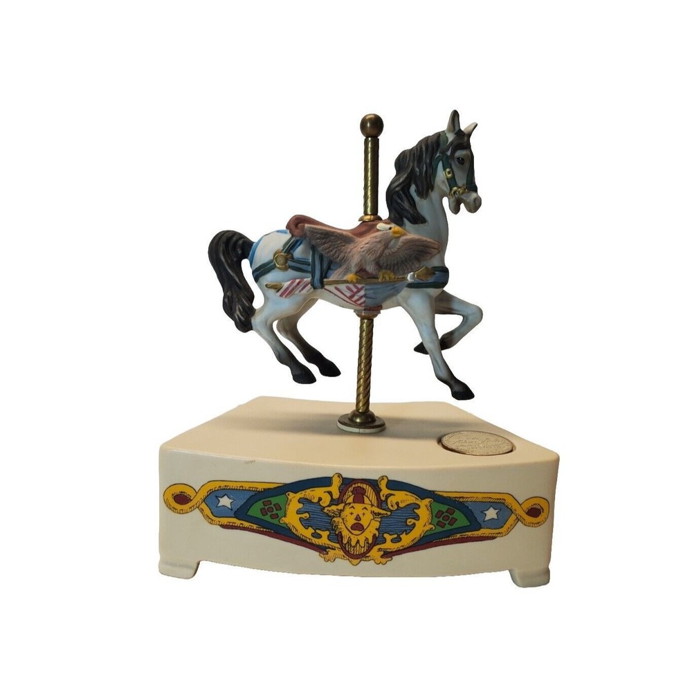 Carousel Horse Music Box Limited Edition Coin Signed Tobin Fraley on Belly Clown